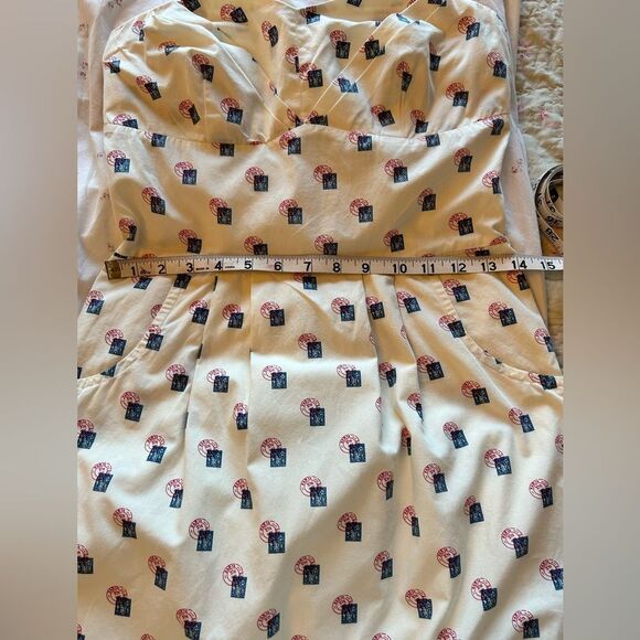 Anthropologie - Postage Stamp Strapless Dress Size 4 - Picture 8 of 10